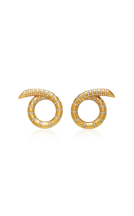 Yellow Gold Aria Coil Earrings展示图