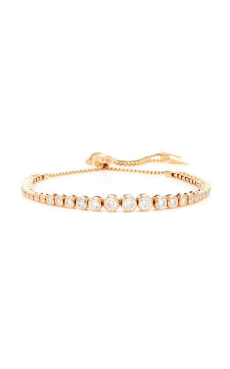 Rose Gold Prive Luxe Bezel Diamond Slider Bracelet展示图