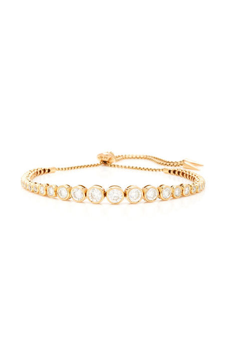 Rose Gold X-Large Prive Luxe Bezel Diamond Slider Bracelet展示图