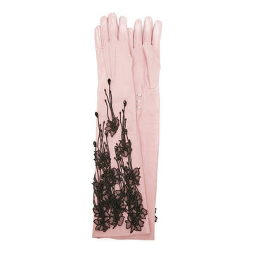 Embroidered Leather Gloves