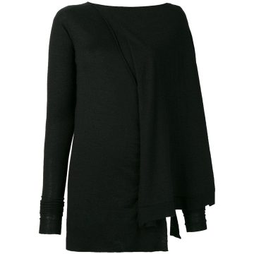 slim-fitted asymmetric sweater