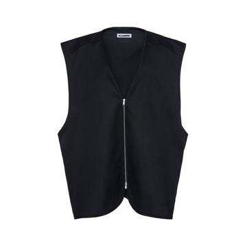 Ghetty Zip-Front Cotton-Blend Vest