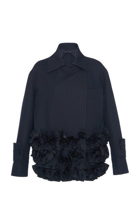 Vaimy Ruffled Cotton-Twill Jacket展示图