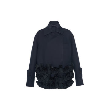 Vaimy Ruffled Cotton-Twill Jacket