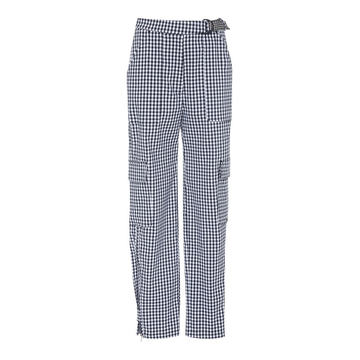 Seersucker Gingham Cargo Pants