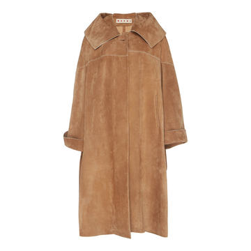 Brushed Leather Duster Coat