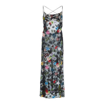 Floral Silk-Jacquard Dress