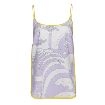 Printed Silk Tank Top