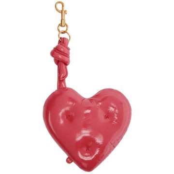 Red Chubby Heart Charm Keychain