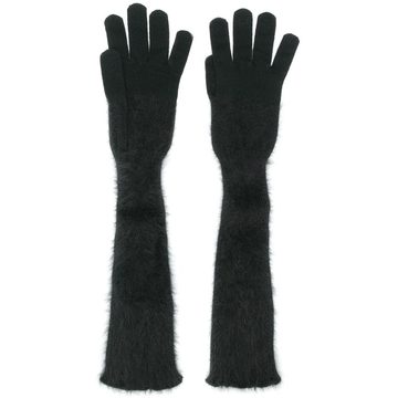 long knitted gloves