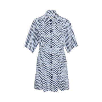 Polka-Dot Cotton Shirt Dress