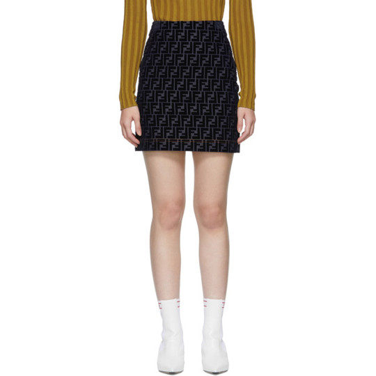 Blue Denim 'Forever Fendi' Miniskirt展示图