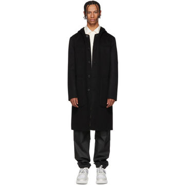 Reversible Black Wool 'Forever Fendi' Coat