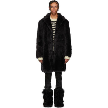 Black Faux-Fur Coat