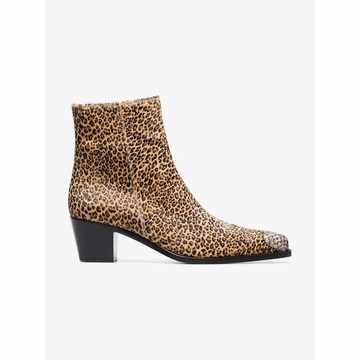 Milanese 55 leopard print Ankle boots