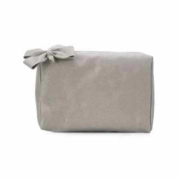 bow embellished clutch bag