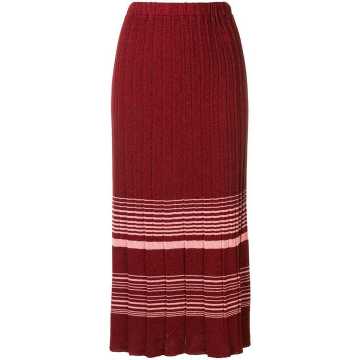 pleated knitted skirt