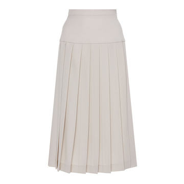 Pleated Wool Skirt