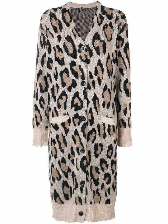 cashmere long leopard cardigan展示图