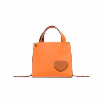 Margot outer-pocket leather tote bag