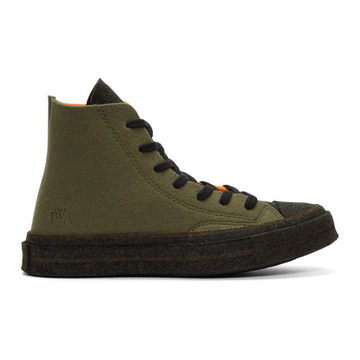 Khaki & Orange Converse Edition Felt Chuck 70 Hi Sneakers