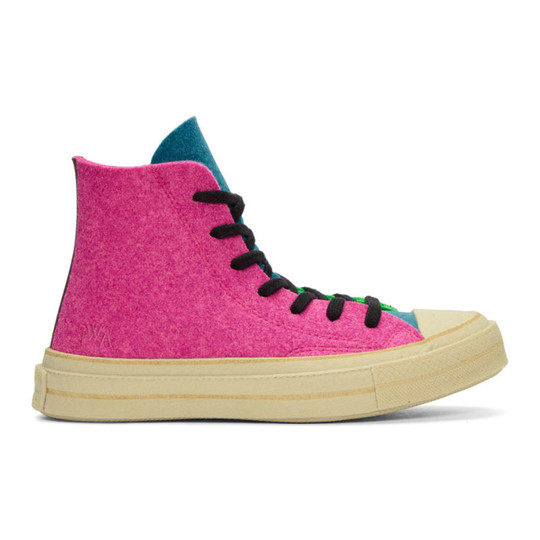 Pink & Green Converse Edition Felt Chuck 70 Hi Sneakers展示图