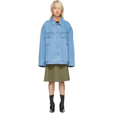 Blue Blå Konst Oversized Unisex Denim Jacket