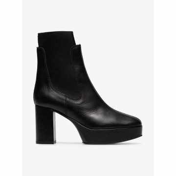 Pull-on 95 platform leather ankle boots
