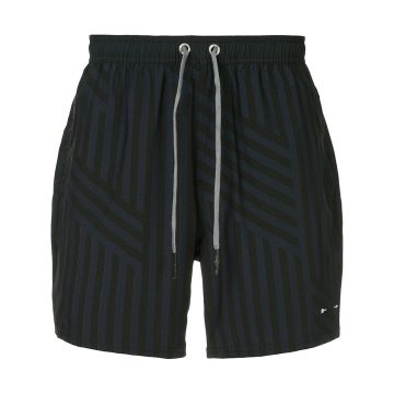 loose striped running shorts