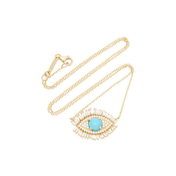 18K Gold, Diamond and Turquoise Necklace