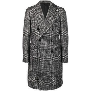 houndstooth double breasted coat