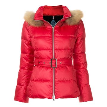 fur hood trim puffer jacket