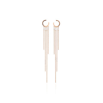 18K Rose Gold Diamond Earrings