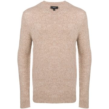 melange crew neck sweater