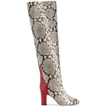 python print knee high boots