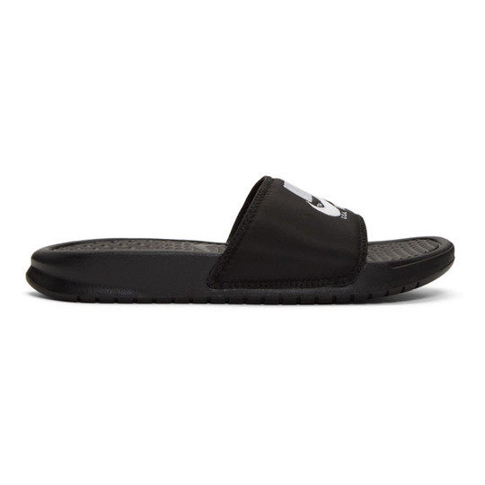 Black Benassi Just Do It Sandals展示图