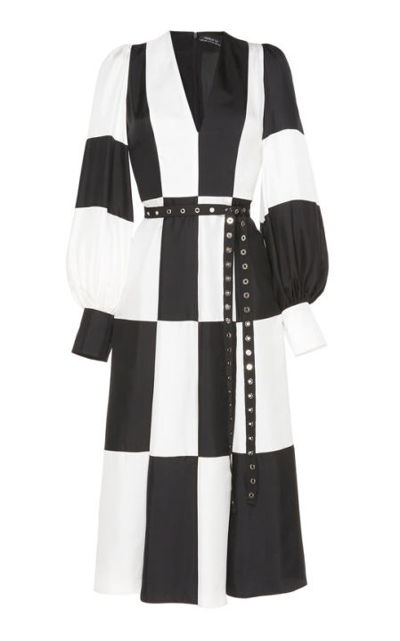Checkerboard Midi Dress展示图