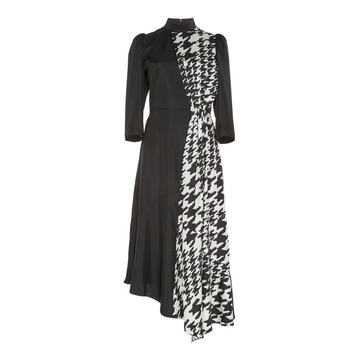 Asymmetrical Printed Midi Dress