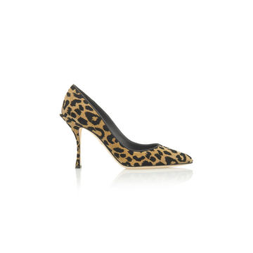 Leopard Faille Pumps