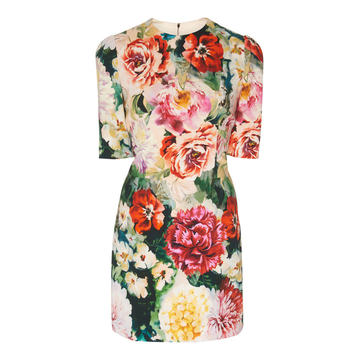 Floral Jacquard Mini Dress