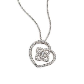 Enchanted Lotus Diamond Pendant Necklace