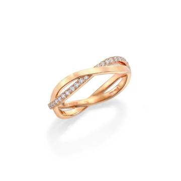 Infinity Diamond &amp; 18K Rose Gold Half Band Ring