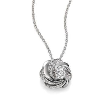 Aria Diamond &amp; 18K White Gold Pendant Necklace