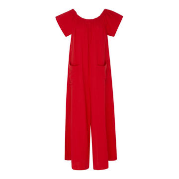 Blanche Off-The-Shoulder Cotton Jumpsuit