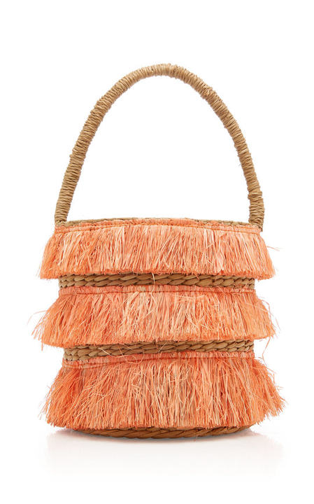 Mini Lolita Fringed Woven Straw Tote展示图