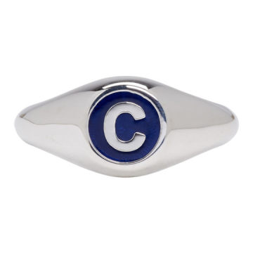 Silver 'C' Initial Ring