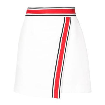 striped detail mini skirt