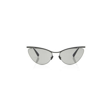 Mizuho Cat-Eye Silhouette Gunmetal-Tone Sunglasses