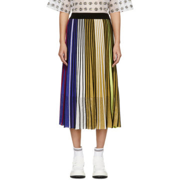 Multicolor Vertical Rib Skirt