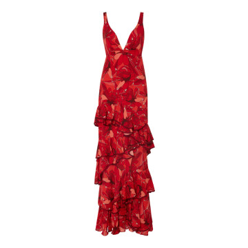 Crimson Georgette Dress
